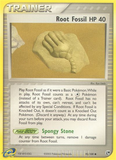 Root Fossil 92/100 Common card from Sandstorm