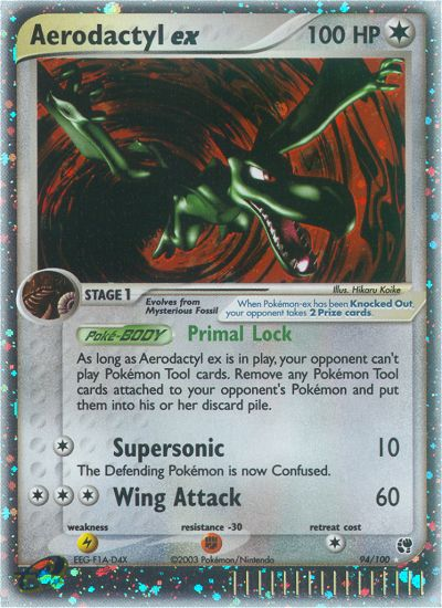 Aerodactyl ex 94 Rare Holo EX card from Sandstorm