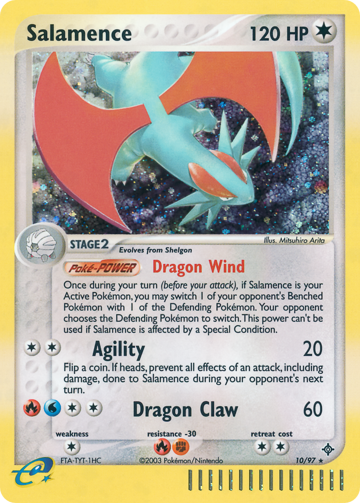Salamence 10 Rare Holo card from Dragon
