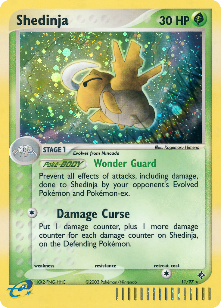 Shedinja 11/97 Rare Holo card from Dragon