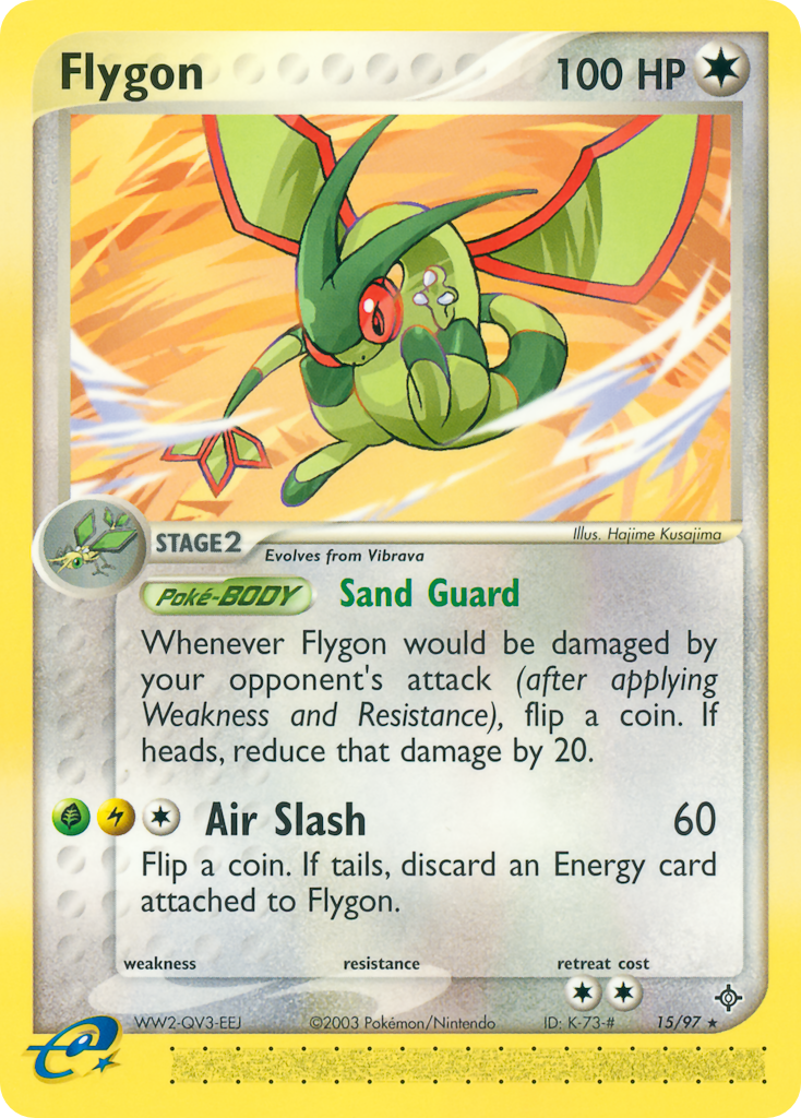 Flygon 15 Rare card from Dragon