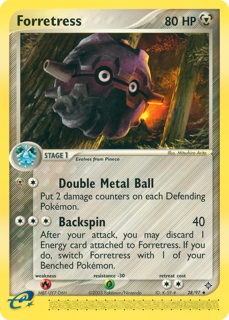 Forretress 28/97 Uncommon card from Dragon