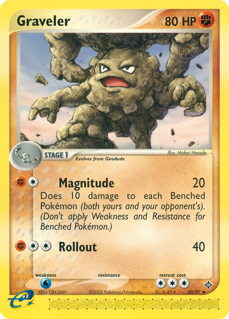 Graveler 30/97 Uncommon card from Dragon