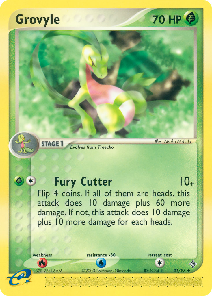 Grovyle 31 Uncommon card from Dragon