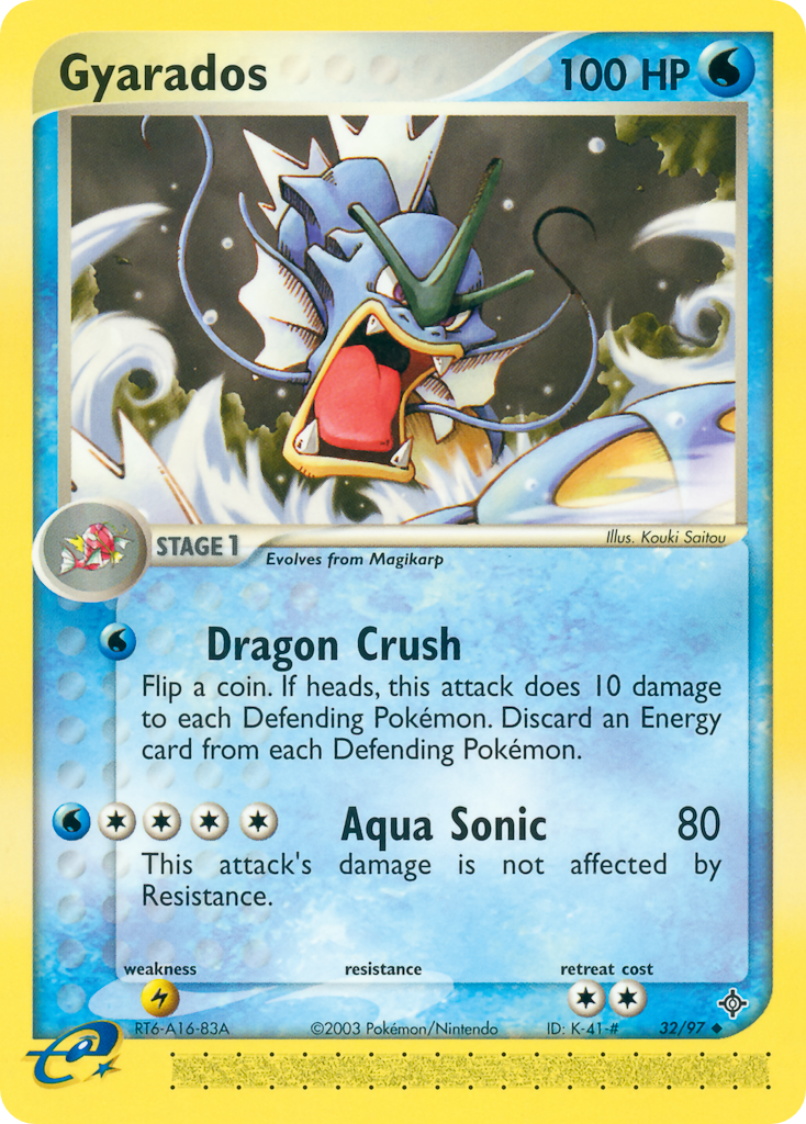 Gyarados 32 Uncommon card from Dragon