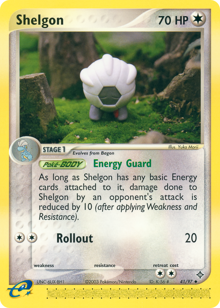 Shelgon 41/97 Uncommon card from Dragon