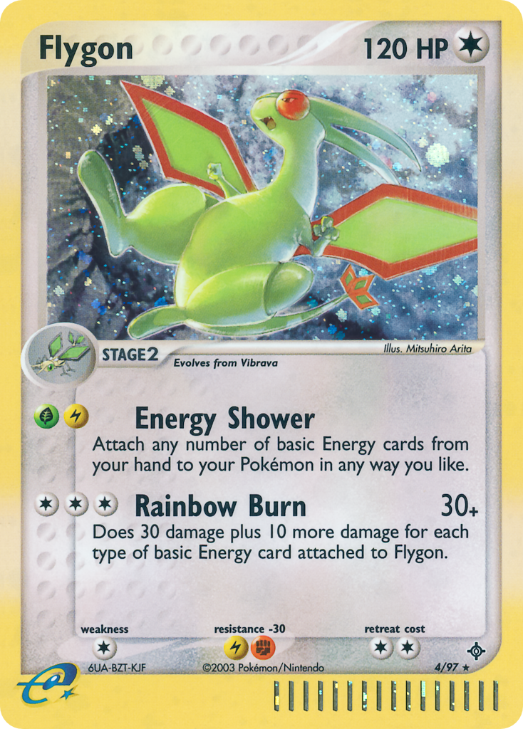 Flygon 4 Rare Holo card from Dragon