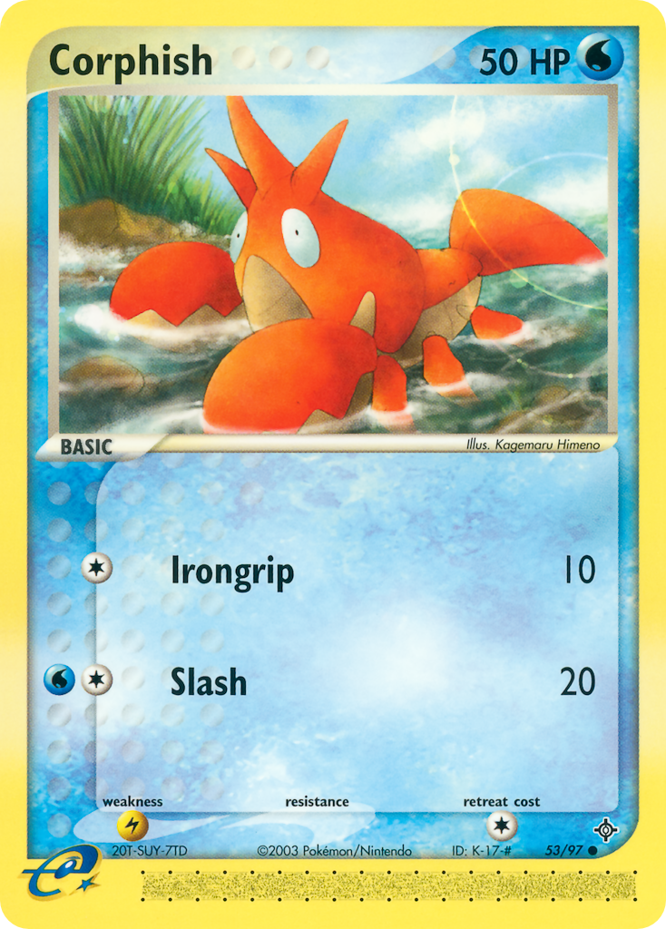 Corphish 53 Common card from Dragon