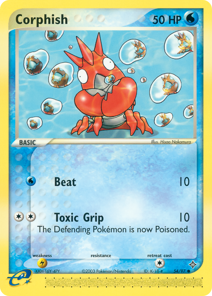 Corphish 54 Common card from Dragon