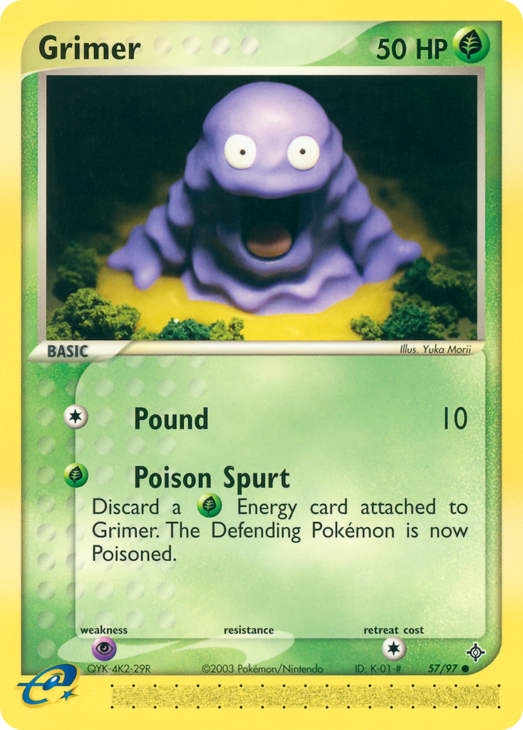 Grimer 57 Common card from Dragon