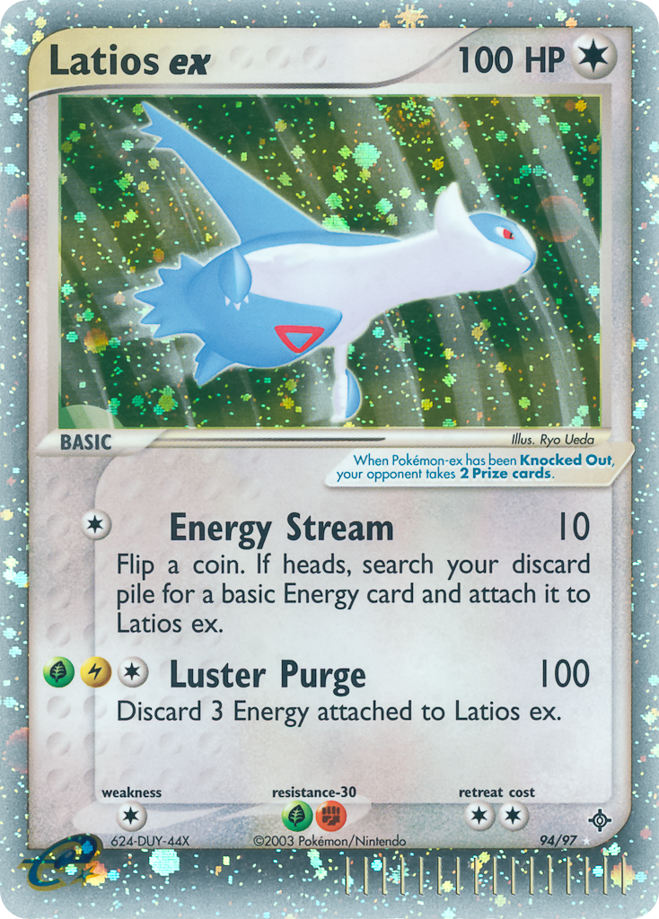 Latios ex 94 Rare Holo EX card from Dragon