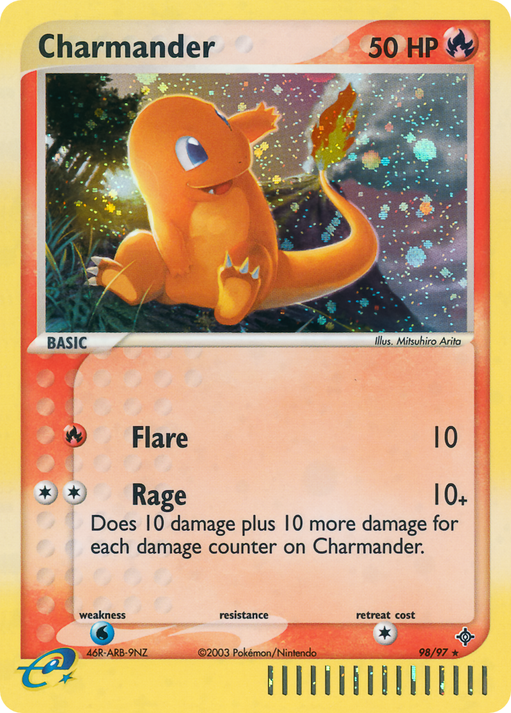 Charmander 98 Rare Secret card from Dragon