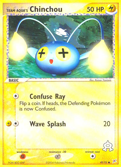 Team Aqua's Chinchou 49 Common card from Team Magma vs Team Aqua