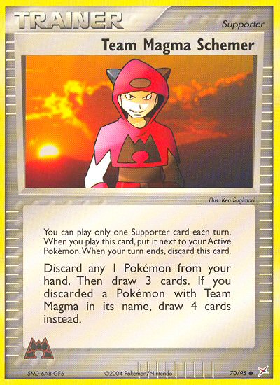 Team Magma Schemer 70 Common card from Team Magma vs Team Aqua