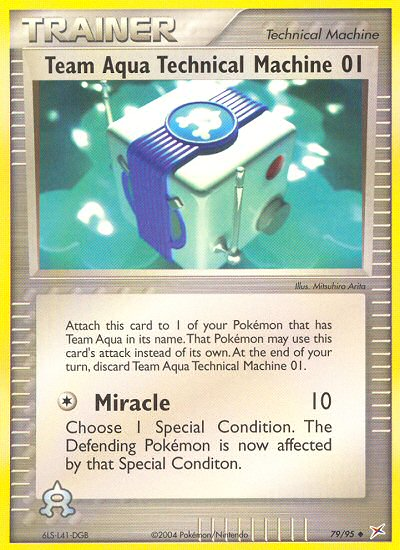 Team Aqua Technical Machine 01 79 Uncommon card from Team Magma vs Team Aqua