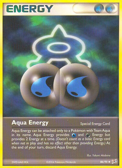 Aqua Energy 86/95 Uncommon card from Team Magma vs Team Aqua