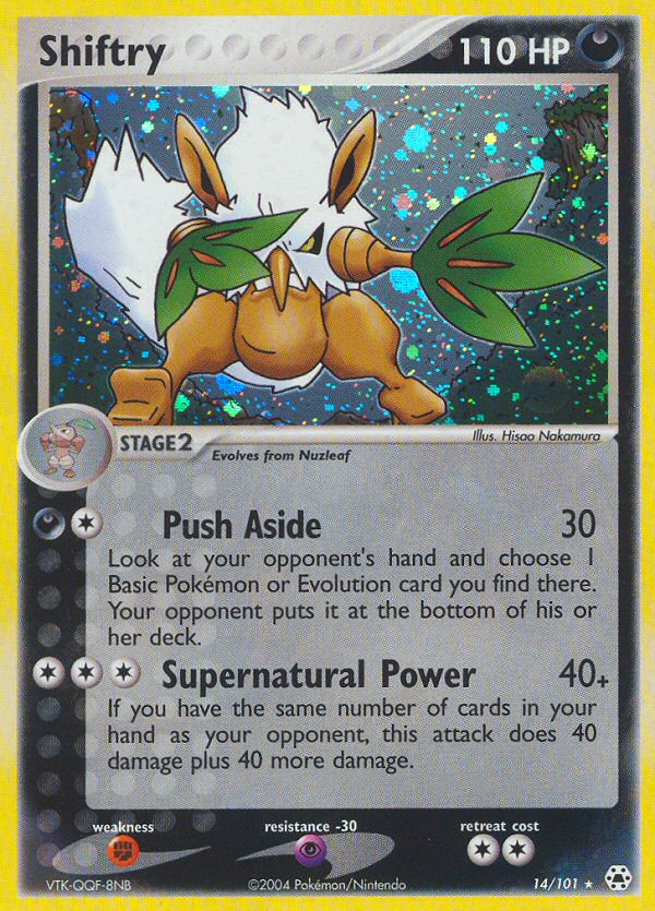 Shiftry 14/101 Rare Holo card from Hidden Legends