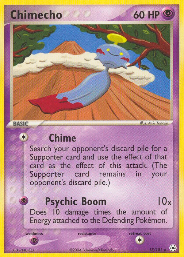 Chimecho 17/101 Rare card from Hidden Legends