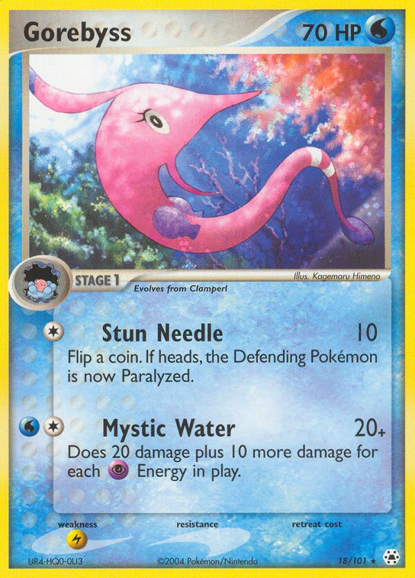 Gorebyss 18 Rare card from Hidden Legends