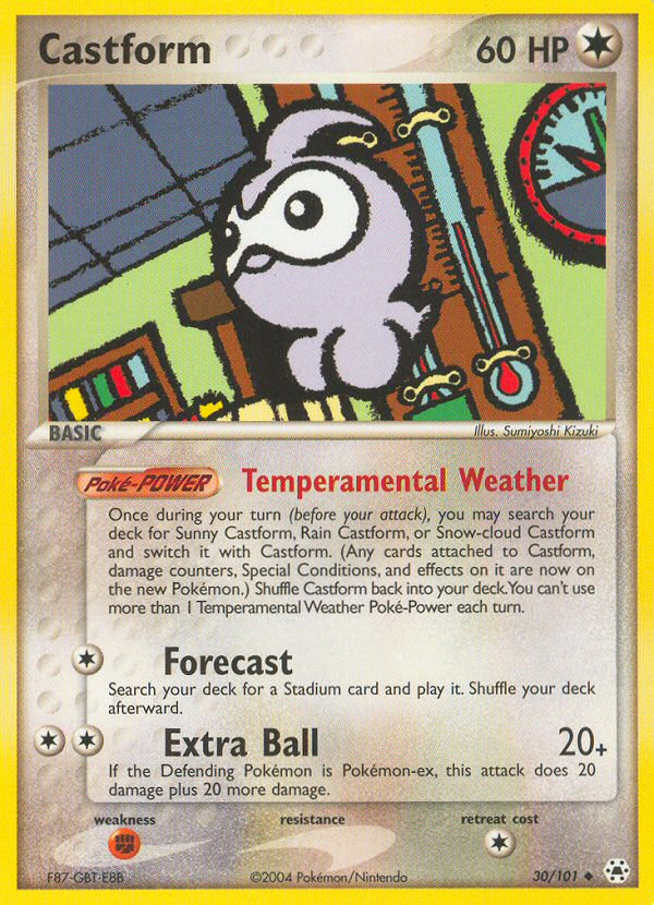 Castform 30 Uncommon card from Hidden Legends
