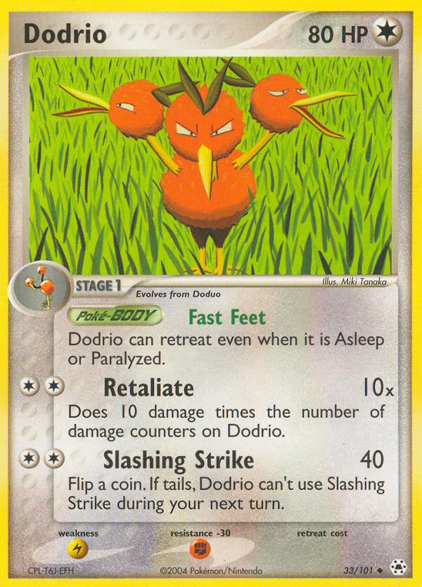 Dodrio 33 Uncommon card from Hidden Legends
