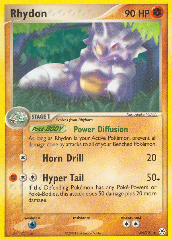 Rhydon 46 Uncommon card from Hidden Legends