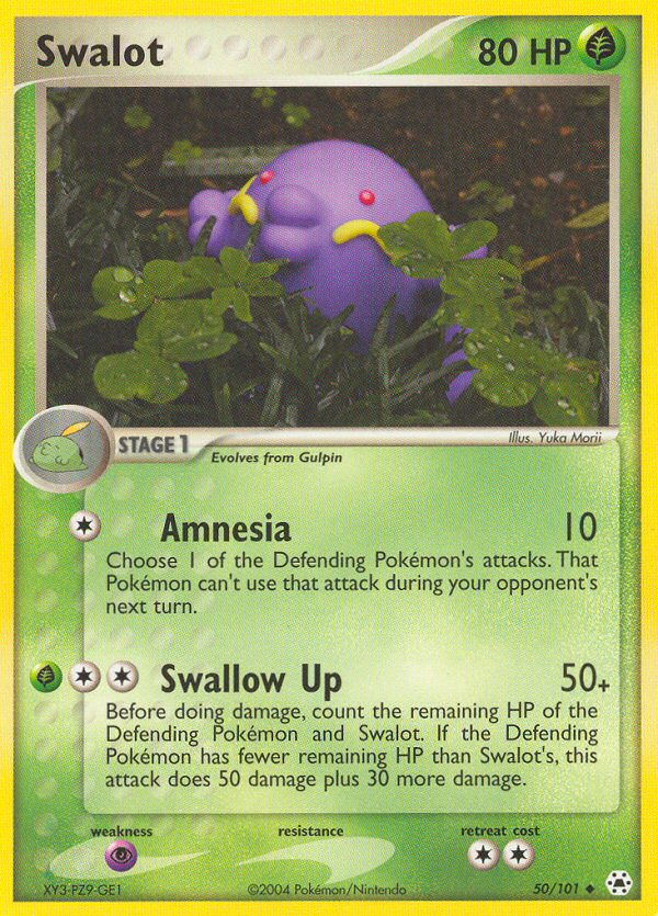 Swalot 50 Uncommon card from Hidden Legends