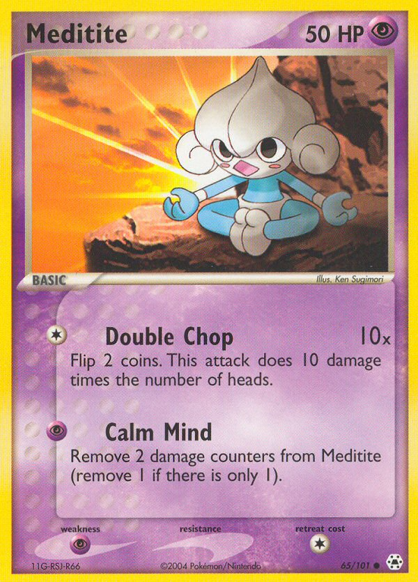 Meditite 65/101 Common card from Hidden Legends