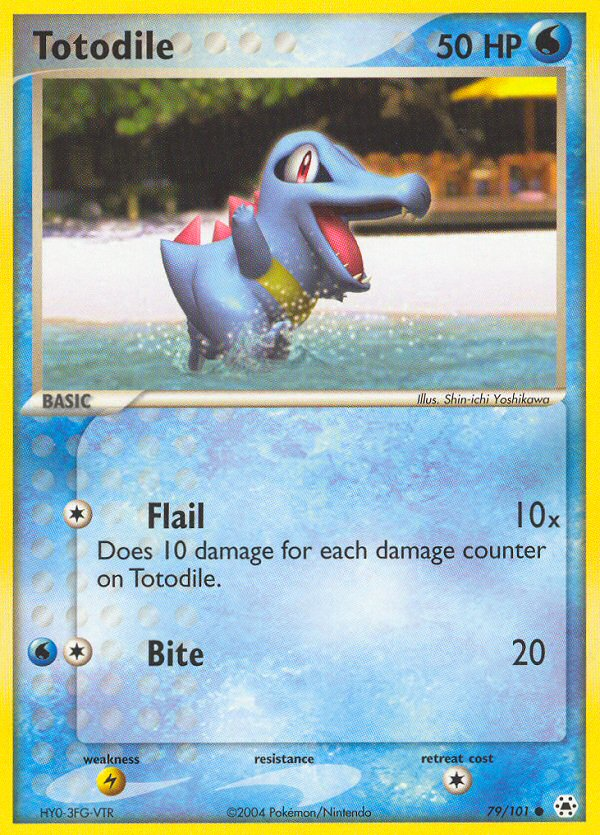 Totodile 79 Common card from Hidden Legends