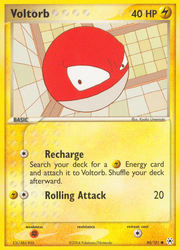 Voltorb 80 Common card from Hidden Legends