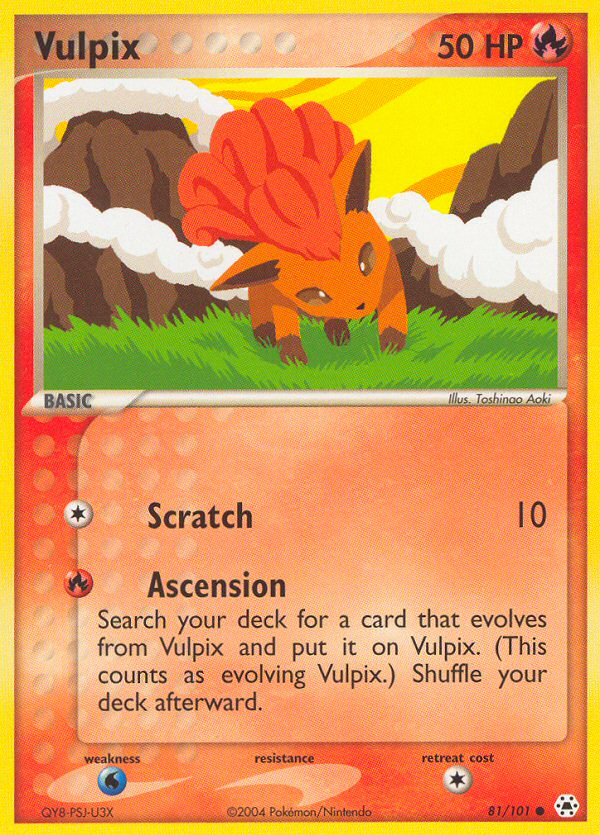 Vulpix 81/101 Common card from Hidden Legends