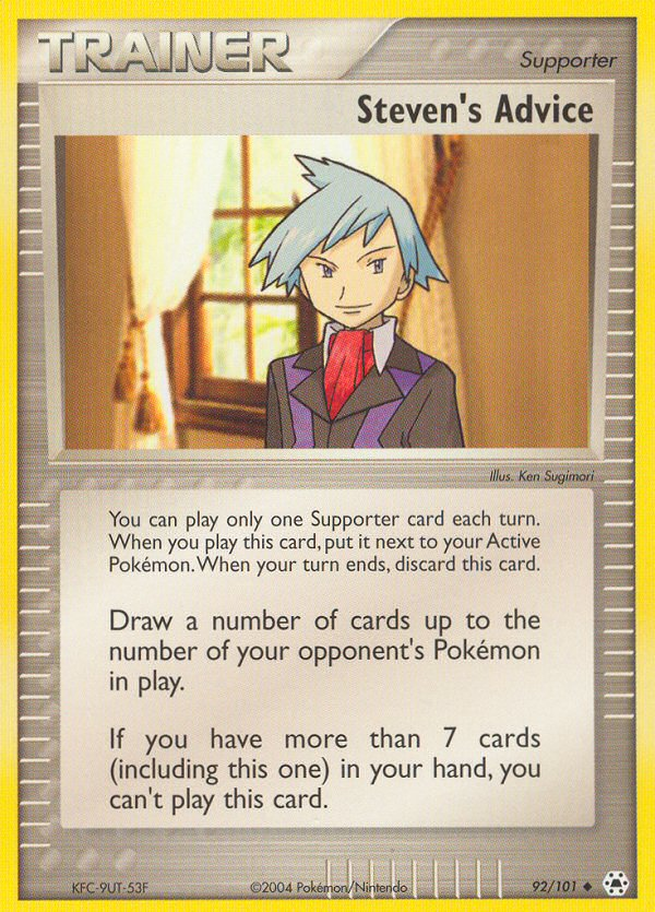 Steven's Advice 92/101 Uncommon card from Hidden Legends