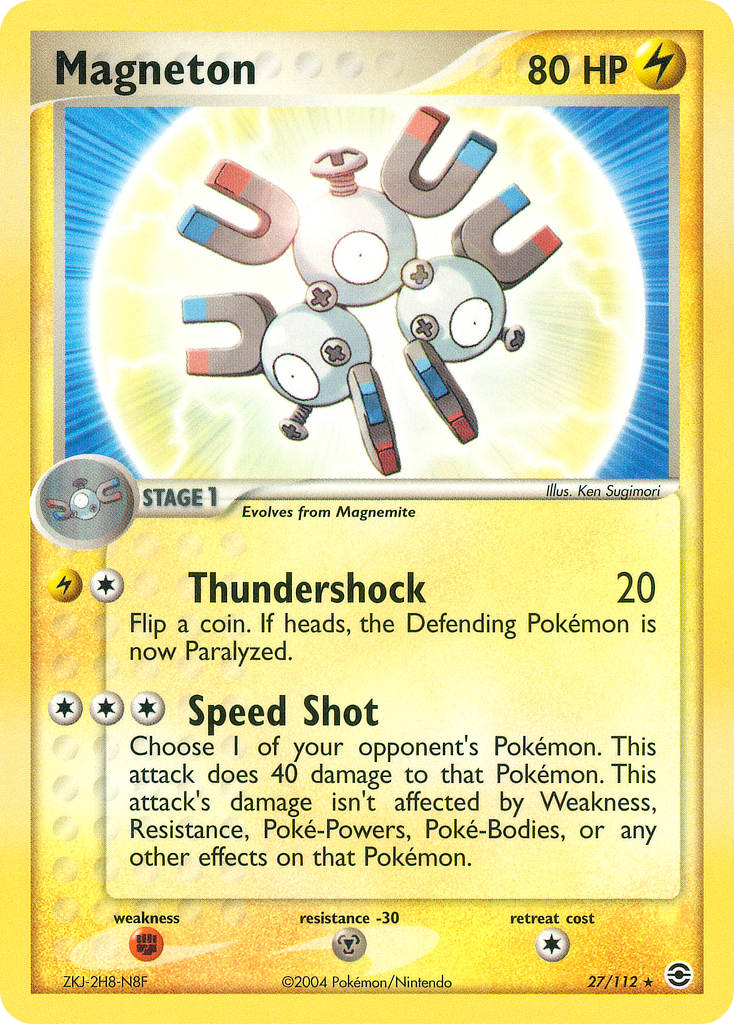 Magneton 27/112 Rare card from FireRed & LeafGreen