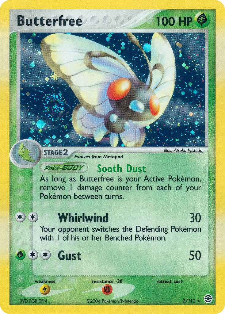 Butterfree 2/112 Rare Holo card from FireRed & LeafGreen