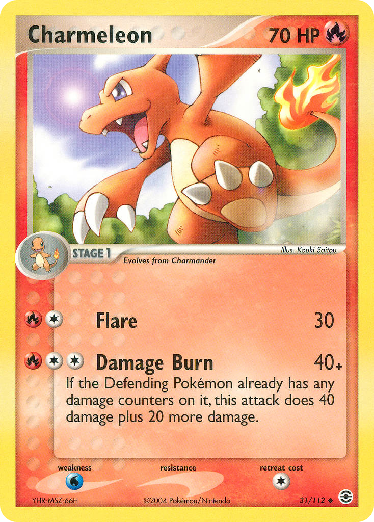 Charmeleon 31 Uncommon card from FireRed & LeafGreen