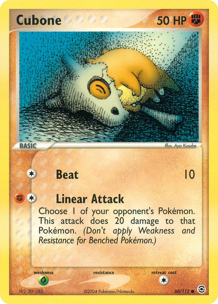 Cubone 60 Common card from FireRed & LeafGreen