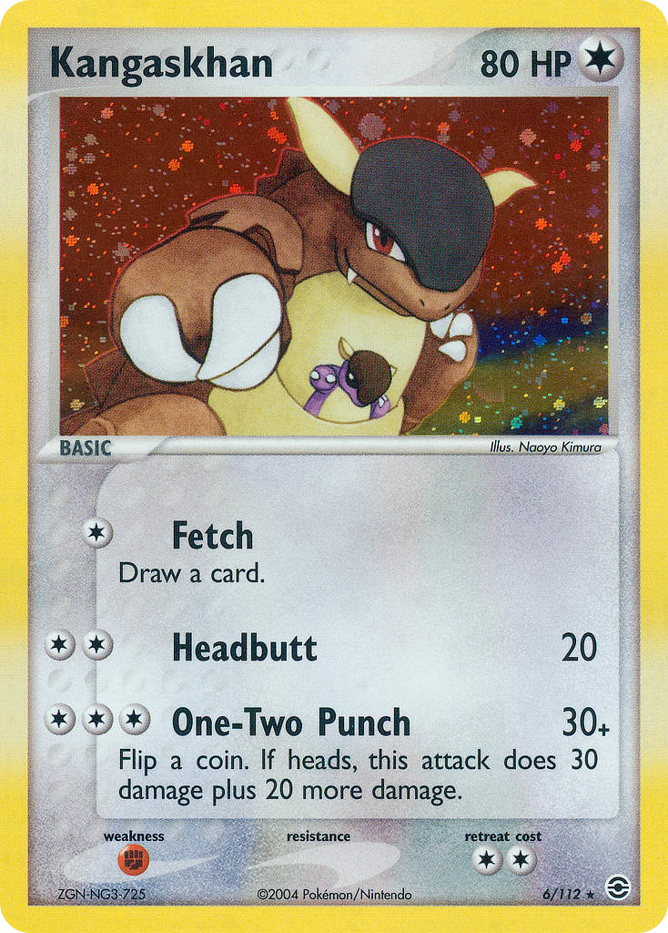 Kangaskhan 6/112 Rare Holo card from FireRed & LeafGreen