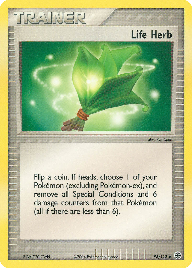 Life Herb 93/112 Uncommon card from FireRed & LeafGreen