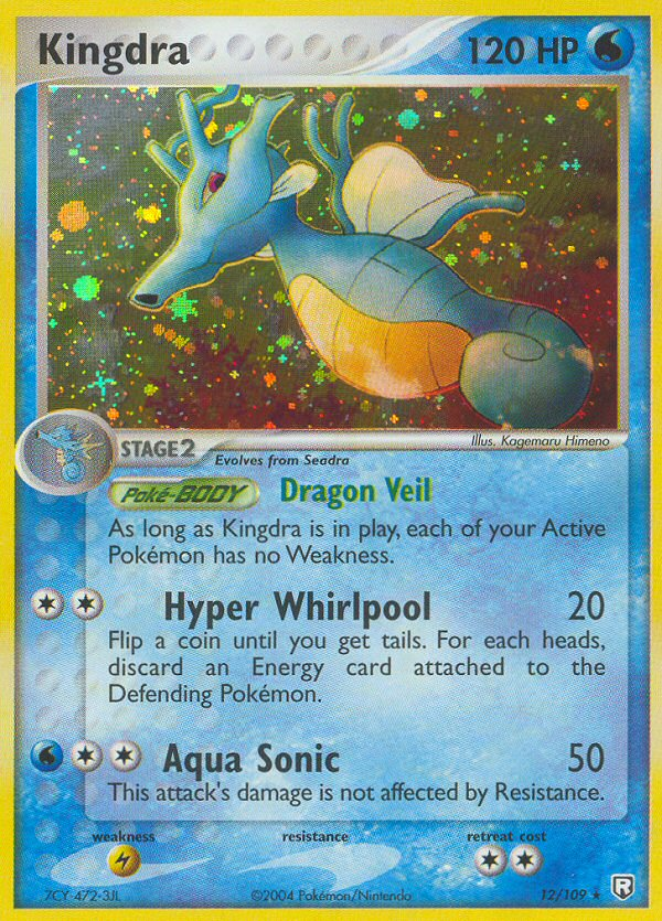 Kingdra 12 Rare Holo card from Team Rocket Returns