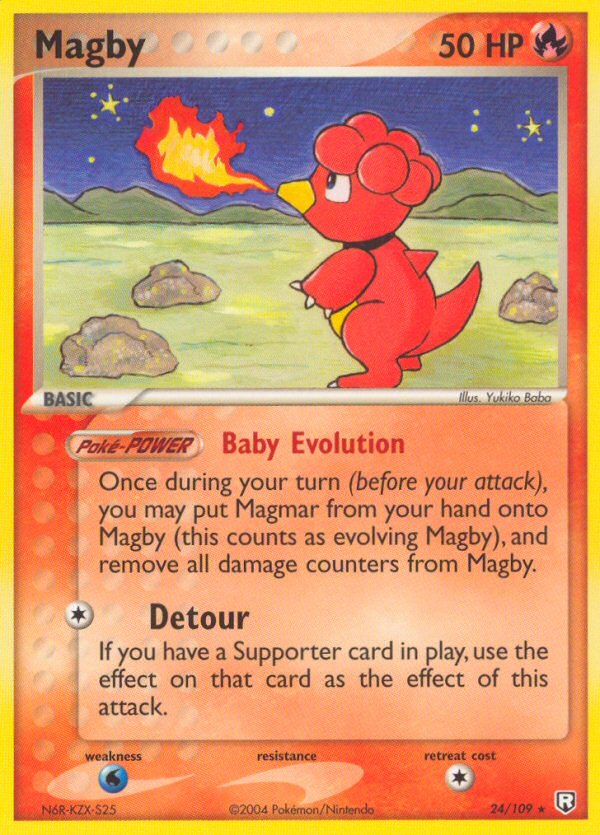 Magby 24/109 Rare card from Team Rocket Returns