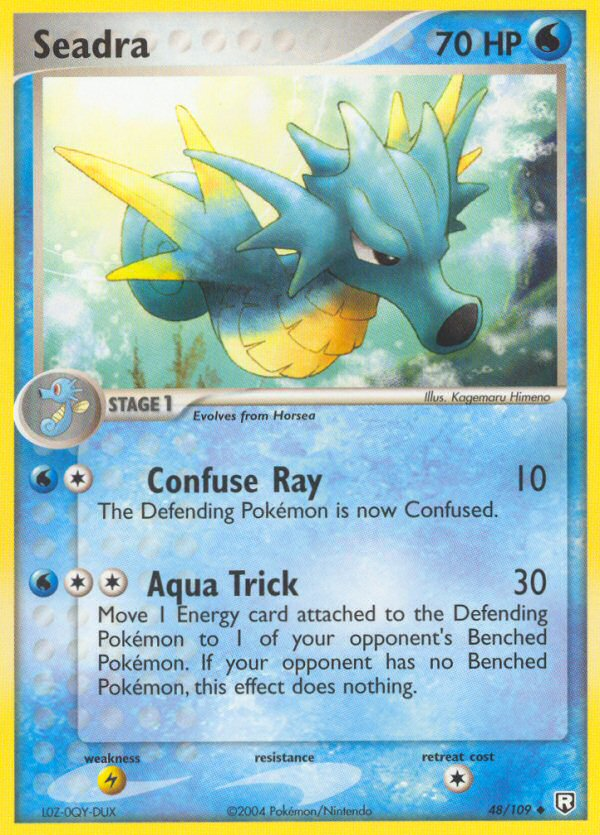 Seadra 48 Uncommon card from Team Rocket Returns