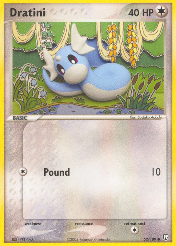 Dratini 52/109 Common card from Team Rocket Returns