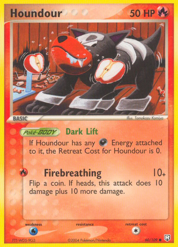 Houndour 60 Common card from Team Rocket Returns