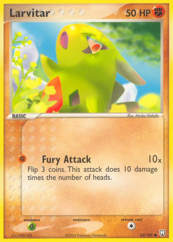 Larvitar 62/109 Common card from Team Rocket Returns