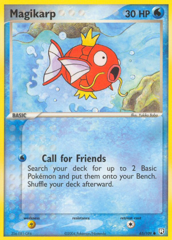 Magikarp 65 Common card from Team Rocket Returns