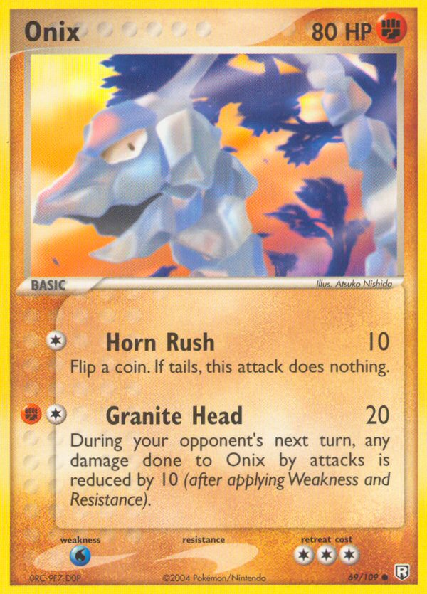 Onix 69 Common card from Team Rocket Returns