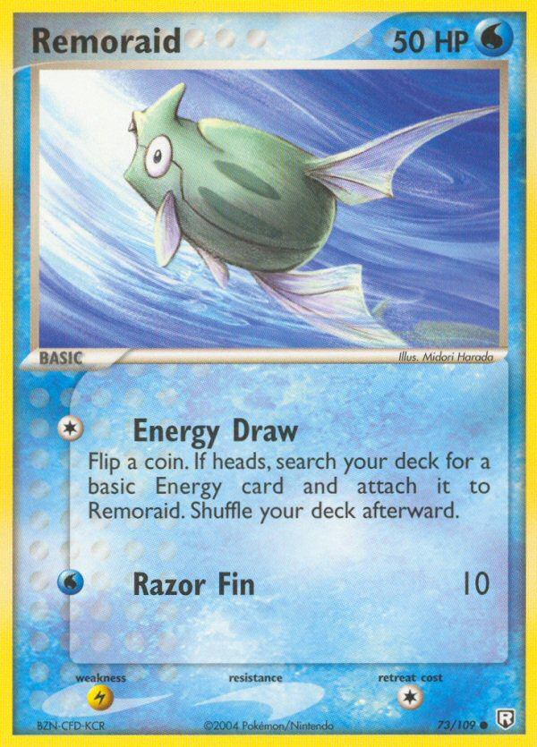 Remoraid 73 Common card from Team Rocket Returns