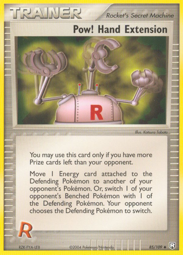 Pow! Hand Extension 85/109 Uncommon card from Team Rocket Returns