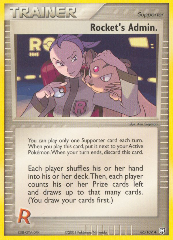 Rocket's Admin. 86 Uncommon card from Team Rocket Returns