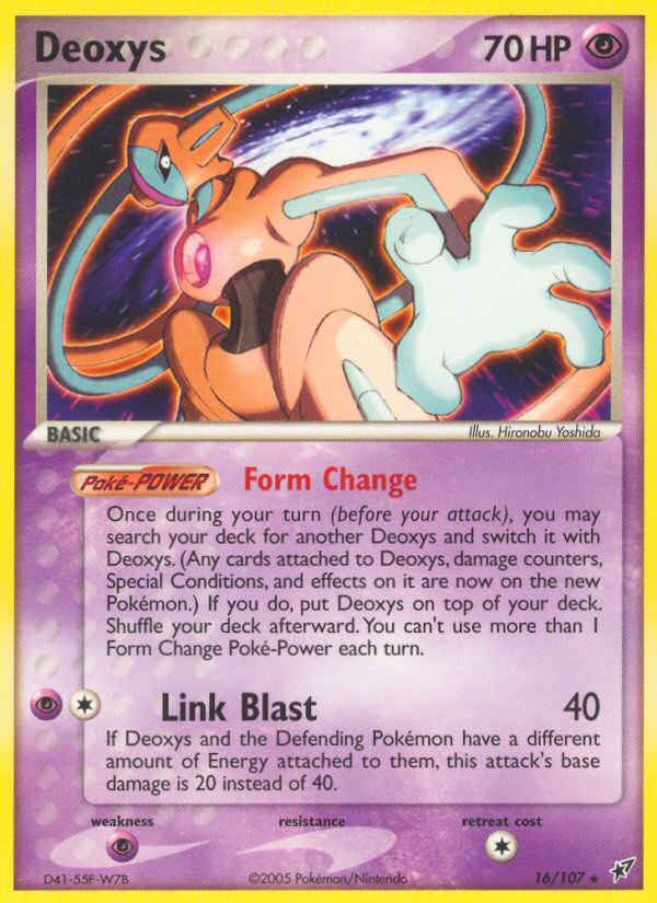Deoxys 16 Rare card from Deoxys